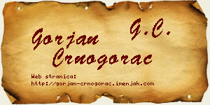 Gorjan Crnogorac vizit kartica